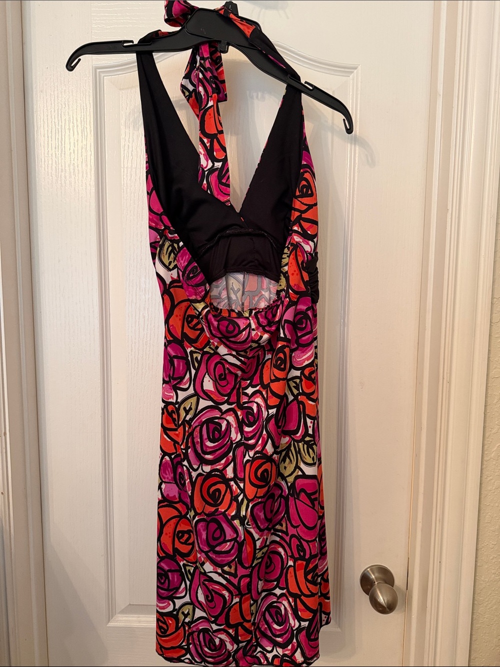 Speechless BOHO Halter Floral Print Dress in Pink & Orange - Picture 2 of 7
